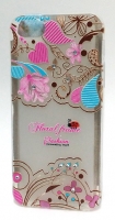 Capa Silicone Fashion  Floral  Iphone 5 Rosa