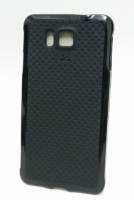 Capa em Silicone  Squares  Samsung Galaxy Alpha Preta Opaca (Samsung G850)