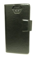 Capa Protetora  Flip Book  Universal Smatphone 3.5  a 4  Preta com abertura camara