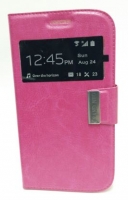 Capa Protetora  Flip Book com Janela  Samsung Grand NEO (Samsung i9060, i9062, i9080, i9082) Rosa
