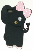 Capa Silicone  Elefante 3D  Iphone 5, Iphone 5S Preta
