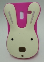 Capa Silicone  Rabbit 3D  Iphone 4, Iphone 4S Rosa