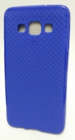 Capa em Silicone  Squares  Samsung Galaxy A3 (Samsung A3) Azul