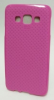 Capa em Silicone  Squares  Samsung Galaxy A3 (Samsung A3) Rosa