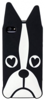 Capa Silicone 3D Iphone 4, Iphone 4S Preta (Dog)