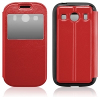 Capa Protetora  Flip Book Window  Samsung Galaxy Ace 4 (Samsung G357) Vermelha