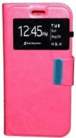 Capa Protetora  Flip Book com Janela  Wiko Getaway Rosa em Bulk