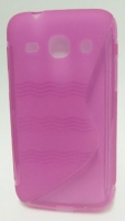 Capa em Silicone  S-CASE  Samsung G350 Galaxy Core Plus Rosa Transparente