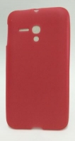 Capa em Silicone  Soft  Alcatel POP D5 (OT-6038) Vermelho Transparente