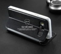 Capa  Flip Book Window  KLD SUN Samsung Galaxy S6 (Samsung G920, Samsung S6) Preta em Blister