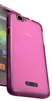Capa em Silicone  Soft  Wiko Rainbow Up Rosa Transparente