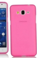 Capa em Silicone  SLIM  Samsung G350 Galaxy Core Plus Rosa Transparente
