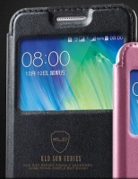 Capa  Flip Book Window  KLD SUN Samsung Galaxy A7 (Samsung A700) Preto em Blister
