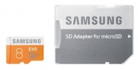 Cartão de Memória 8GB EVO MicroSd com Adaptador SD Class 10 em Blister