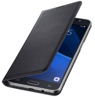 Capa Samsung Galaxy J5 2016 (Samsung J510) Flip Wallet Cover Preto em Blister EF-WJ510PBEGWW