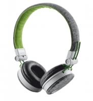 Auscultadores Trust UR Fyber Cinza/Verde em Blister