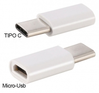 Adaptador Samsung Micro Usb para Tipo C Branco Compativel em Bulk