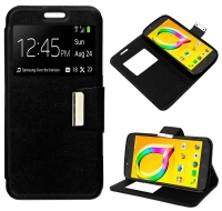 Capa Alcatel A5 Led Flip Book com Janela Preto em Bulk