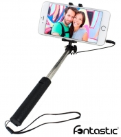 Monopod Fontastic Selfie Extensivel com Botão Incorporado Jack 3.5mm Preto em Blister