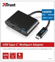 Adaptador Tipo C para HDMI, USB 3.1 e Tipo C Trust em Blister