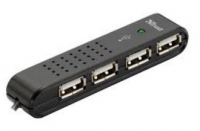 Mini Adaptador TRUST Multiportas USB 2.0 Preto