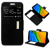 Capa Xiaomi Redmi 5 Plus Flip Book com Janela Preto