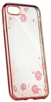 Capa Nokia 8 Silicone Fashion  Diamond  Rosa Transparente
