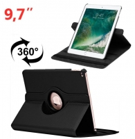 Capa Protetora  Flip Book  Ipad Air, Ipad Air 2, Ipad Pro 9.7, Ipad 2017, IPad 2018 9.7 Giratoria Preta em Blister