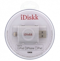 Pen iDisk Lightning 128GB Cinza (Iphone 5, 5S, Iphone 6, 6s, Ipad Air, Ipad Mini, Ipad 4, Ipod 5)