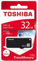 Pen Toshiba 32GB Usb 3.0 U365 Transmemory Preto em Blister