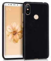 Capa Silicone Xiaomi Mi A2, Xiaomi Mi 6X Silicone  Soft  Preto Opaco