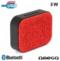 Coluna Omega Bluetooth 3W USB/Bluetooth Vermelho