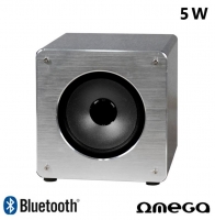 Coluna Omega Bluetooth 5W Prata