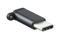 Adaptador Micro Usb para Tipo C Preto Compativel em Bulk