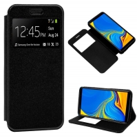 Capa Samsung Galaxy A7 2018, Samsung A7 2018 Flip Book com Janela Preta Compativel