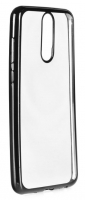 Capa Xiaomi Redmi 4X Silicone Transparente com Bumper Preto