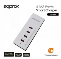 Hub 4 Ports Usb 3x1A + 1x 2.1A Approx APPUSB4P Branco