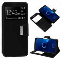 Capa Alcatel 3, Alcatel 3L Flip Book com Janela Preto em Bulk