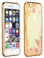 Capa Samsung Galaxy S9 (Samsung G960) Silicone Fashion  Diamond  Dourado Transparente