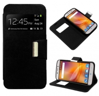 Capa ZTE Blade A452 Flip Book com Janela Preto em Bulk