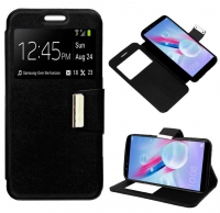 Capa Huawei Honor 9 Lite Flip Book com Janela Preto