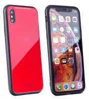 Capa Iphone X, Iphone XS  Glass  Silicone Vermelho Opaco