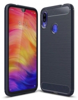 Capa Xiaomi Redmi Note 7 Silicone  Lux Carbon  Azul