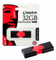 Pen Kingston 32GB Datatraveler DT106 Preto em Blister