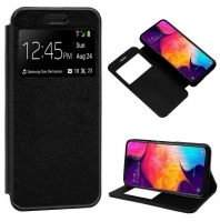 Capa Samsung Galaxy A50 (Samsung A505) Flip Book com Janela Preto Compativel