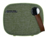 Coluna Soultech Bluetooth com Microfone Verde em Blister