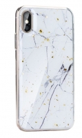 Capa Samsung Galaxy A10 (Samsung A105) Silicone  Marble  Design 1 Branco