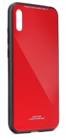 Capa Xiaomi Redmi 8/8A  Glass  Silicone Vermelho Opaco