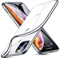 Capa Iphone 11 6.1  ESR Transparente com Bumper Prateado em Blister