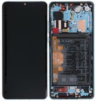 Touchscreen com Display Aro e Bateria Huawei P30 Pro Aurora Blue